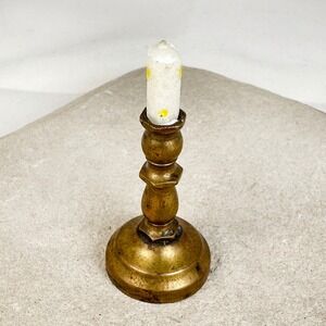 Vintage Miniature Brass Candlestick Holder 1:12 Tall‎ with Doll House